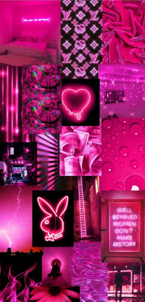 Neon rosa estetiske bilder — Neon rosa estetikk Bakgrunner