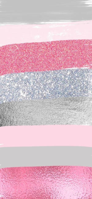 Rosa Sølv Glitterstriper — iPhone 15 Bakgrunner