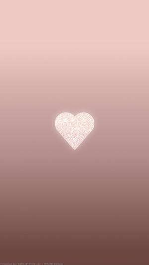 Rose Gold Estetisk Hjerte Bakgrunnsbilde