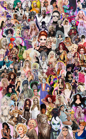 RuPaul's Drag Race collage mobilbakgrunn. — Galaxy Tab S11 Bakgrunner