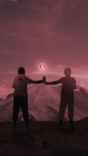 Ryggvisning Sasuke Naruto iPhone Anime — Anime par GIF Bakgrunner