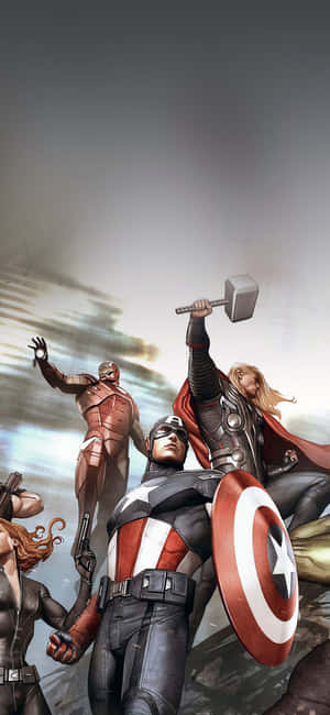 Iphone Xs Marvel's Avengers Bakgrunn — iPhone 13 Bakgrunner