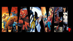 Marvel-superhelter Captain America, Wolverine, Spiderman og andre.