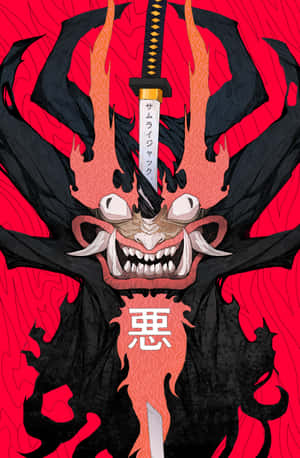Samurai Jack, mester av fortid, fremtid og nåtid. — Oppo Pad Bakgrunner