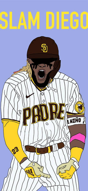 San Diego Padres Tatis Jr. Art bakgrunnsbilde — iPhone 17 Pro Max Bakgrunner