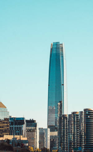 Santiago Chile Costanera Center blå himmel — Lenovo Yoga Tab Bakgrunner