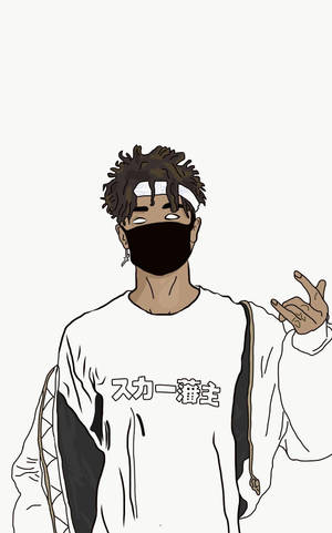 Scarlxrd Hvit Estetikk bakgrunnsbilde — Galaxy Tab S11 Bakgrunner