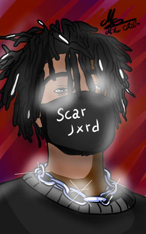 Scarlxrd Rød Fan Kunst Bakgrunnsbilde — Lenovo Legion Y700 AI Bakgrunner