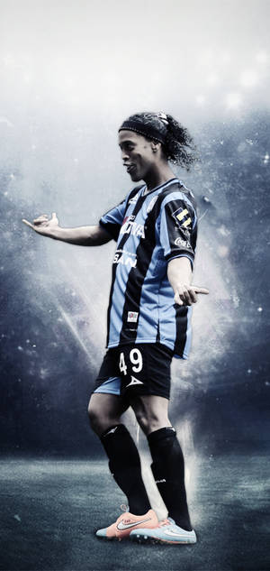 Selvsikker Spiller Ronaldinho bakgrunnsbilde — iPhone 17 Pro Bakgrunner