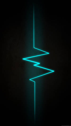 Neon ECG-testlogo vertikal låseskjermbakgrunn.