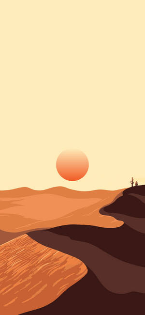 Shadowy desert sun bakgrunnsbilde — iPhone Air Bakgrunner