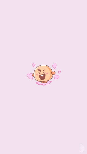 Bakgrunnsbilde med Shooky BT21 minimalistisk plakat — Lav kontrast Bakgrunner