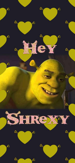 Shrek hei Shrexy bakgrunn — iPhone 13 Mini Bakgrunner