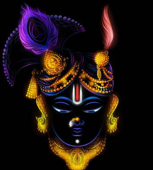 Shrinathji i neonkunst — Vivo X Fold3 Pro Bakgrunner