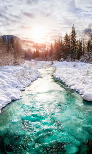 Cute Winter Phone — Tecno Megapad Bakgrunner