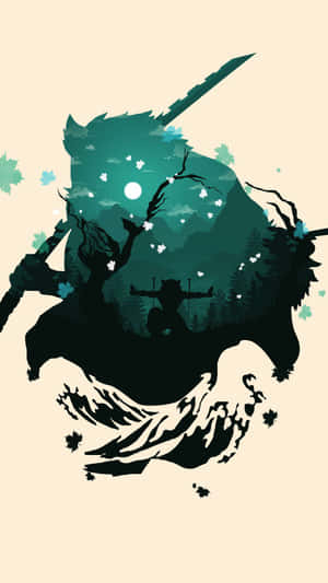 Silhuett Inosuke PFP — Demon slayer telefon Bakgrunner