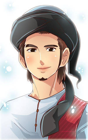 Sjarmerende anime islamsk gutt — Infinix Xpad 30 Pro Bakgrunner