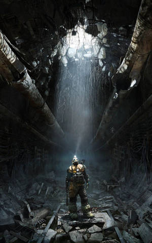 Skadet Tunnel i Metro Exodus bakgrunnsbilde — Redmi Pad Bakgrunner