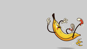 Bakgrunnsbilde med skliende banan – tegneserie — Chromebook Bakgrunner