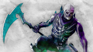 Skull Trooper kul Fortnite-bakgrunn