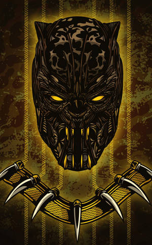 Skummel Golden Jaguar Killmonger bakgrunnsbilde — Galaxy Tab S10+ Bakgrunner