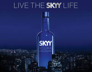 Skyy Vodka Live The Skyy Life Plakat — Mørkeblå GIF Bakgrunner