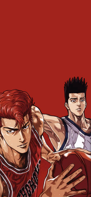 Slam Dunk Sakuragi og Sendoh-bakgrunn — iPhone 17 Bakgrunner