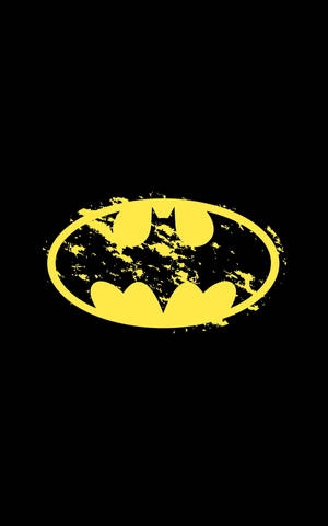 Slitt gult Batman-logo iPhone — Infinix Xpad 30 Pro Bakgrunner