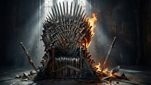 Jerntronen ødelagt av Drogons ild — Game of Thrones sesong 8 Bakgrunner