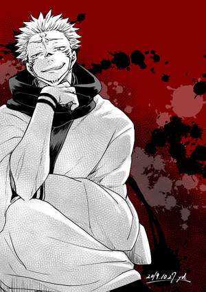 Smilende Sukuna i Jujutsu Kaisen anime bakgrunnsbilde