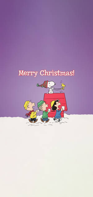 Snoopy Jul iPhone — Galaxy A27 Bakgrunner