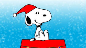 Bakgrunnsbilde med Snoopy julelue — Snoopy jul Bakgrunner