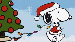 Snoopy julelys bakgrunnsbilde