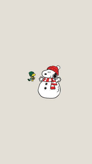Snoopy julesnømann bakgrunnsbilde