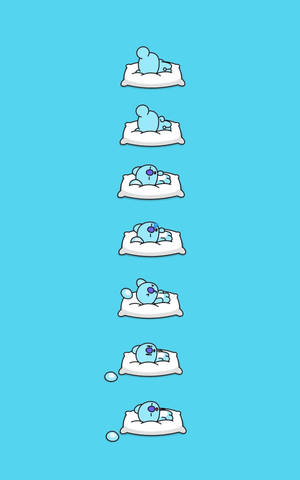 Søt BT21 Koya sover — Infinix Xpad 30 Pro Bakgrunner