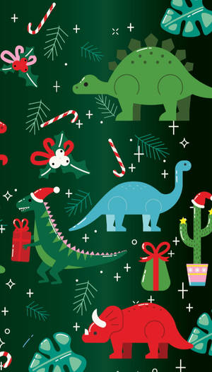 Søt dinosaur-juleestetikk — Søt dinosaur Bakgrunner