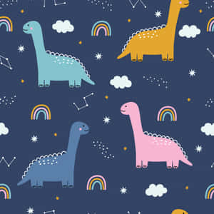 Søt dinosaur-tegneseriebakgrunn — Søt dinosaur Bakgrunner
