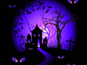 Søt estetisk Halloween-spøkelseshus