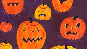 Søt estetisk Halloween skumle gresskar