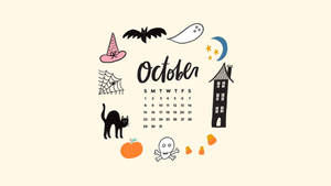 Søt estetisk Halloween oktoberkalender