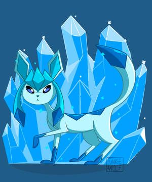Tegneseriekunst Glaceon-bakgrunn — Galaxy Z Fold 5 Bakgrunner