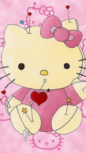 Søt jentete Hello Kitty-nål — Søt jentete Bakgrunner