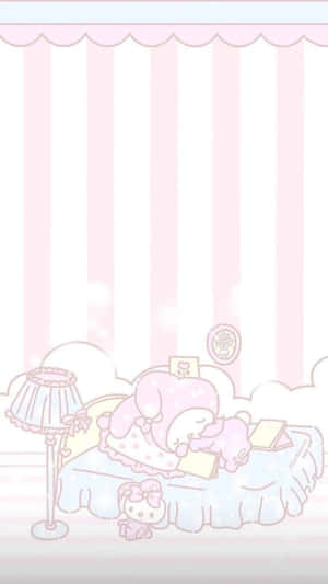 Søt My Melody som sover — Hello kitty estetikk Bakgrunner