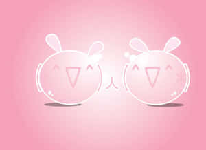 Søt og bedårende rosa Kawaii-bakgrunn