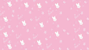 Søt rosa Kawaii bakgrunnsillustrasjon