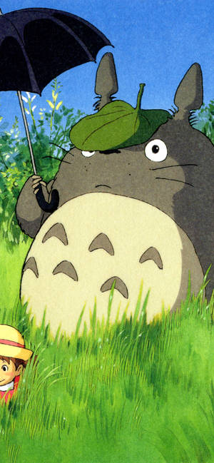 Søt Totoro Tumblr-estetisk bakgrunnsbilde — iPhone Xs Bakgrunner