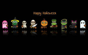 Søte Halloween-figurer bakgrunn. — Søt Halloween Bakgrunner