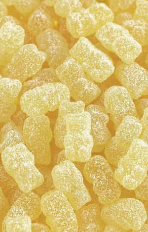 Søte pastellgule gummibjørner — Søt bjørn Bakgrunner