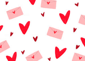 Søte røde hjerter til valentinsdag digital kunst — Søt valentinsdag Bakgrunner