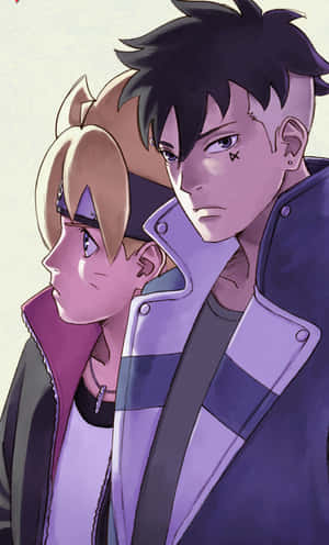 Spennende oppgjør – Boruto vs Kawaki — Huawei Pura X Bakgrunner